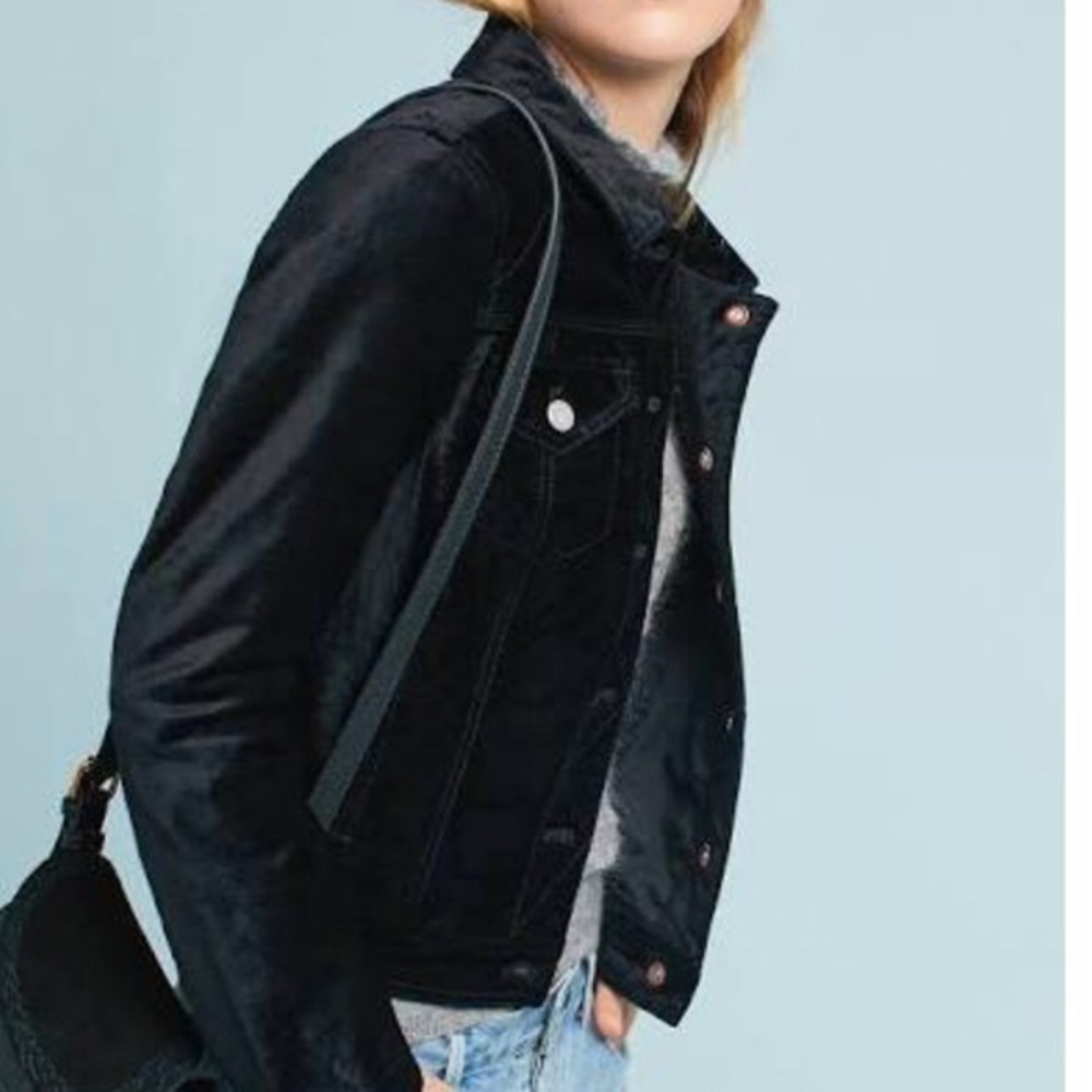 Pilcro (Anthropologie) Black Velvet Jacket NWT
